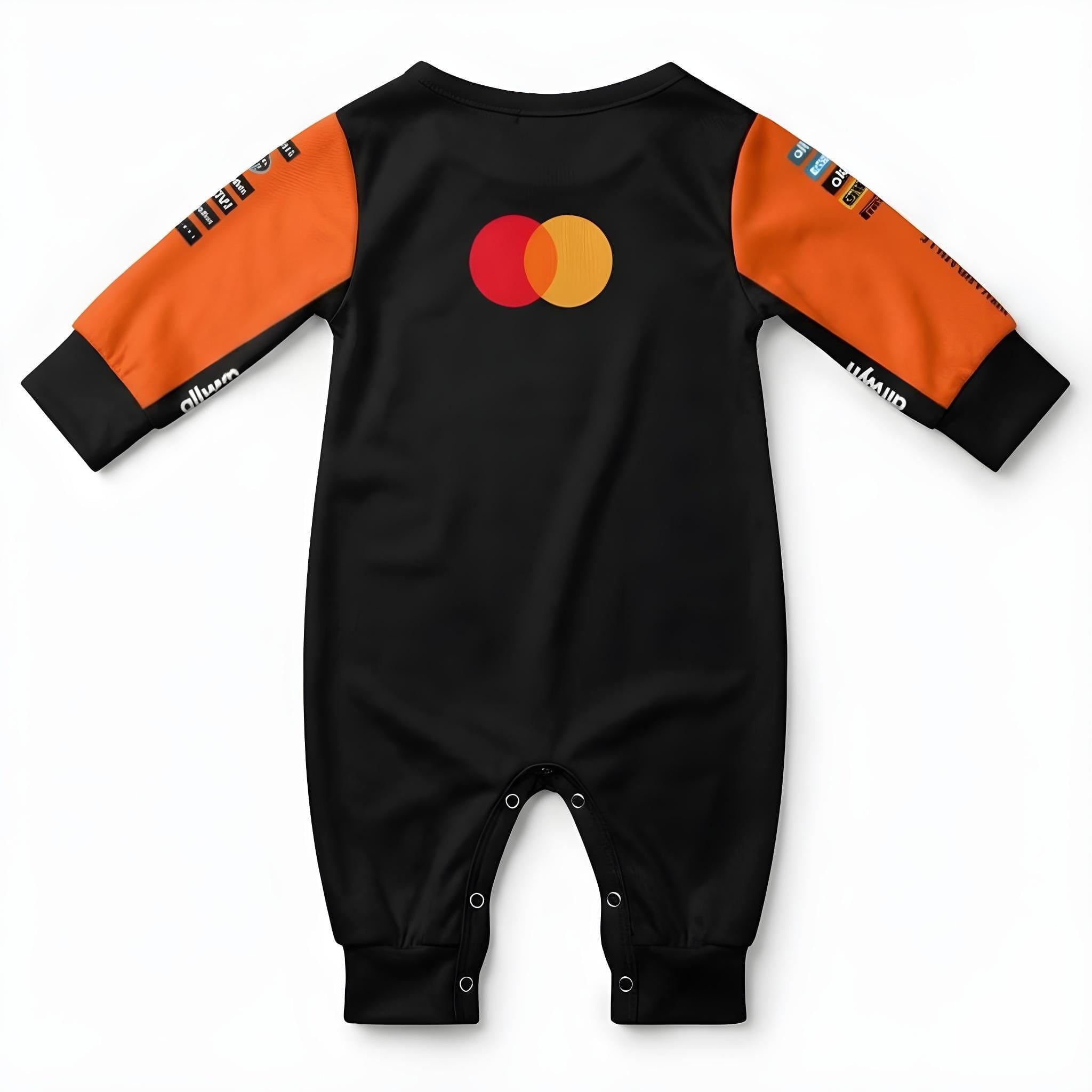 McLaren Longsleeve Jumpsuit 2025 - mclaren baby racing onesie bodysuit back | Dash Racegear