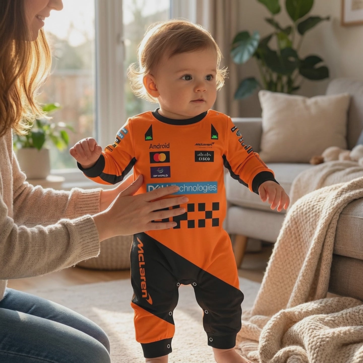 McLaren Longsleeve Jumpsuit 2025 - McLaren  racing Formula One inspired baby oneise lifestyle video | Dash Racegear
