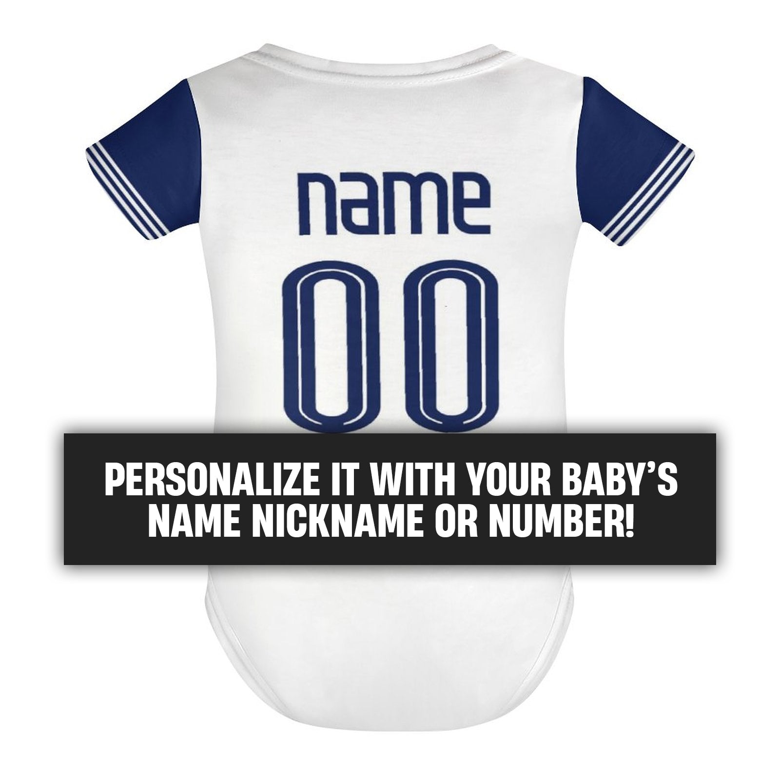 24/25 Tottenham Baby Bodysuit - tottenham hotspur baby onesie personalization instructions | Dash Racegear