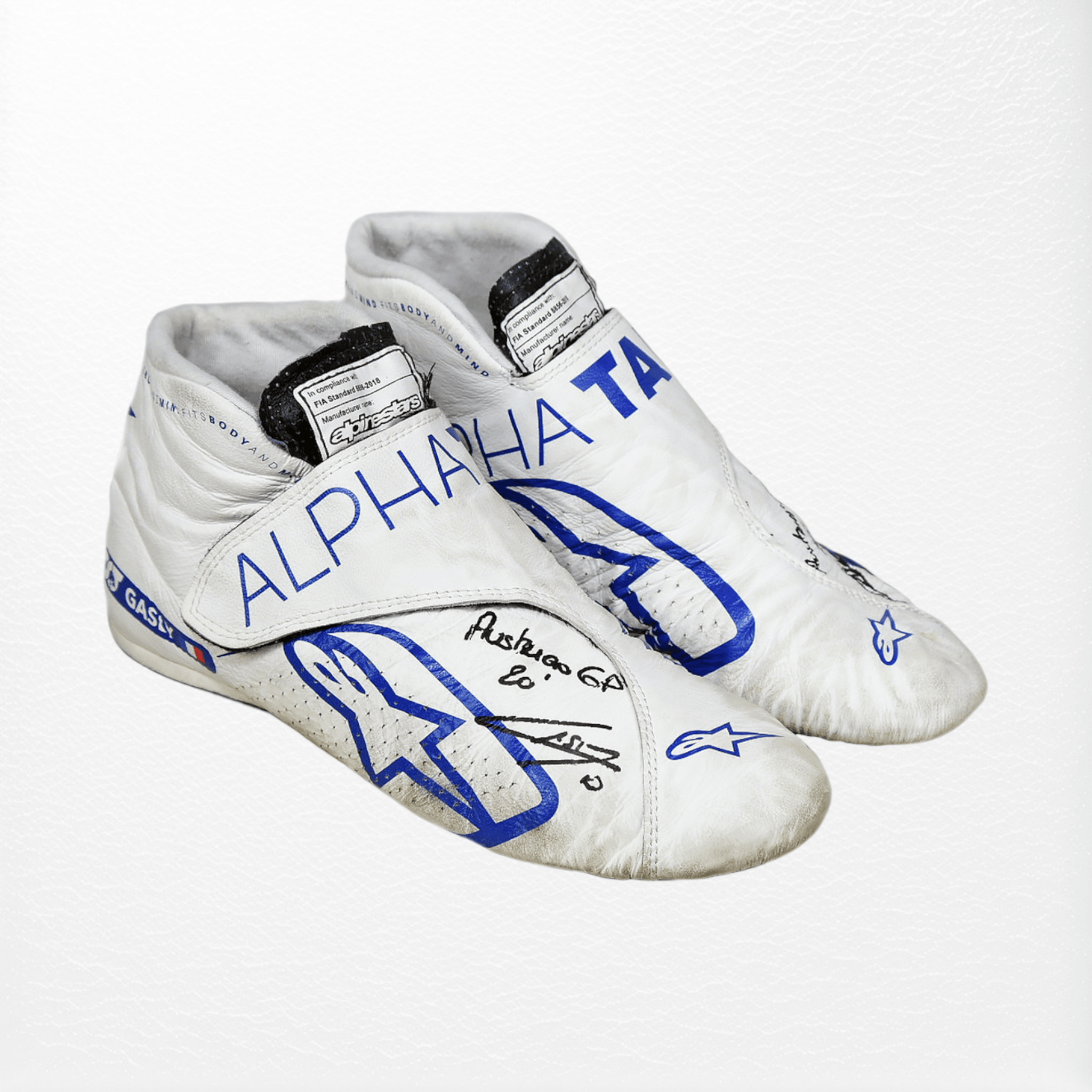 2020 pierre gasly race austrian grand prix's scuderia alphatauri f1 boots 2020 Pierre Gasly Race Austrian Grand Prix's Scuderia AlphaTauri F1 Boots DASH RACEGEAR