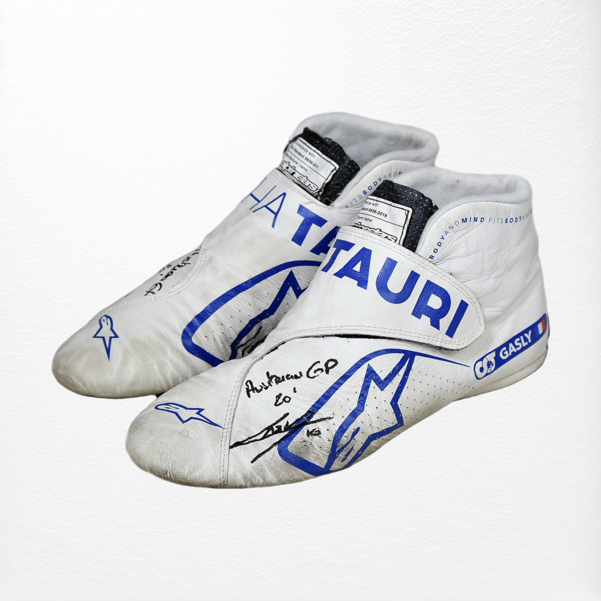 2020 pierre gasly race austrian grand prix's scuderia alphatauri f1 boots 2020 Pierre Gasly Race Austrian Grand Prix's Scuderia AlphaTauri F1 Boots DASH RACEGEAR