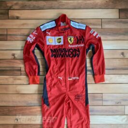 2020 Sebastian Vettel Ferrari Mission Winnow F1 Embroidered Racing suit