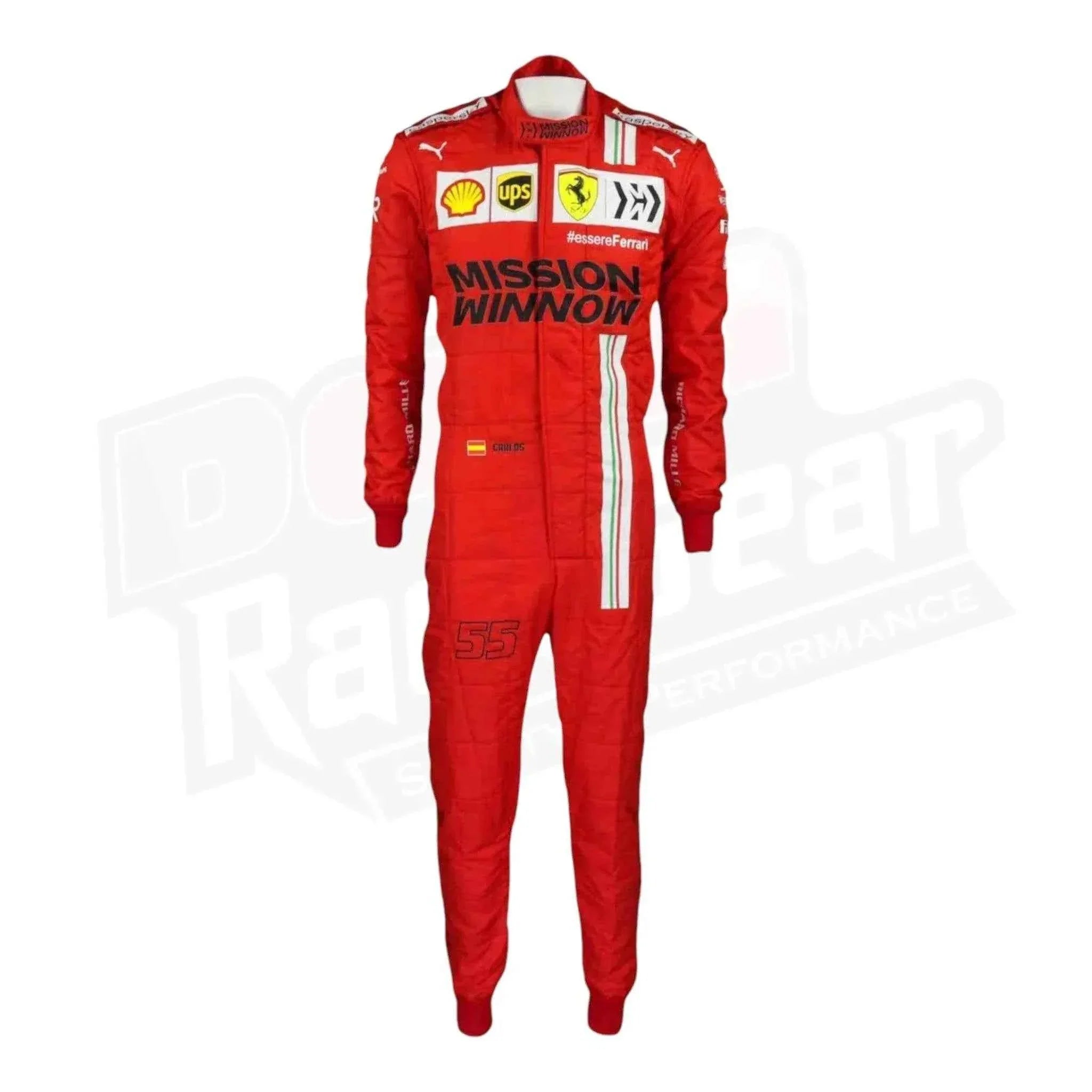 2021 Carlos Sainz Race Scuderia Ferrari F1 Suit KIDS 2021 Carlos Sainz Race Scuderia Ferrari F1 Suit KIDS Dash Racegear