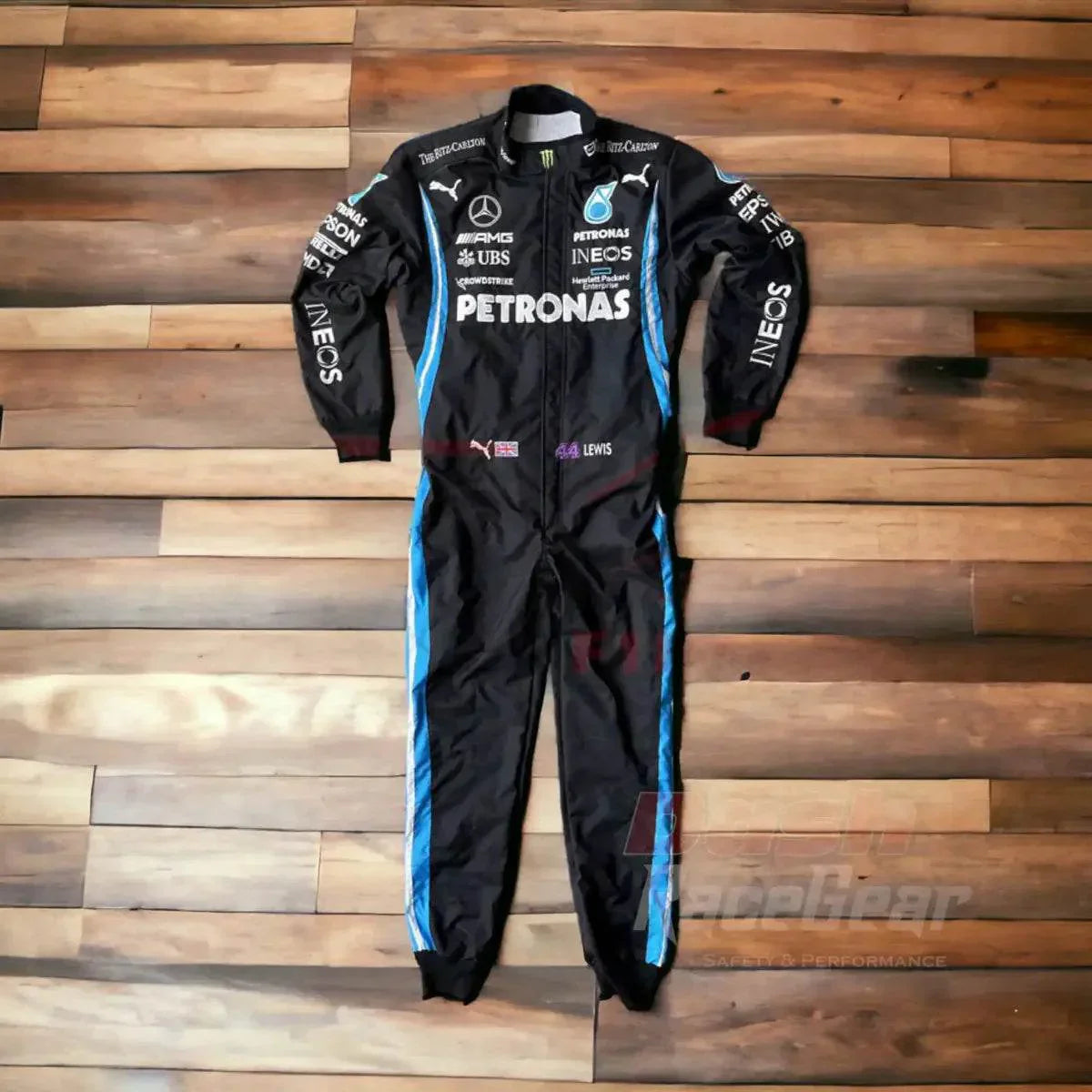 2021 Lewis Hamilton Mercedes Benz F1 Embroidered Race Suit DASH RACEGEAR