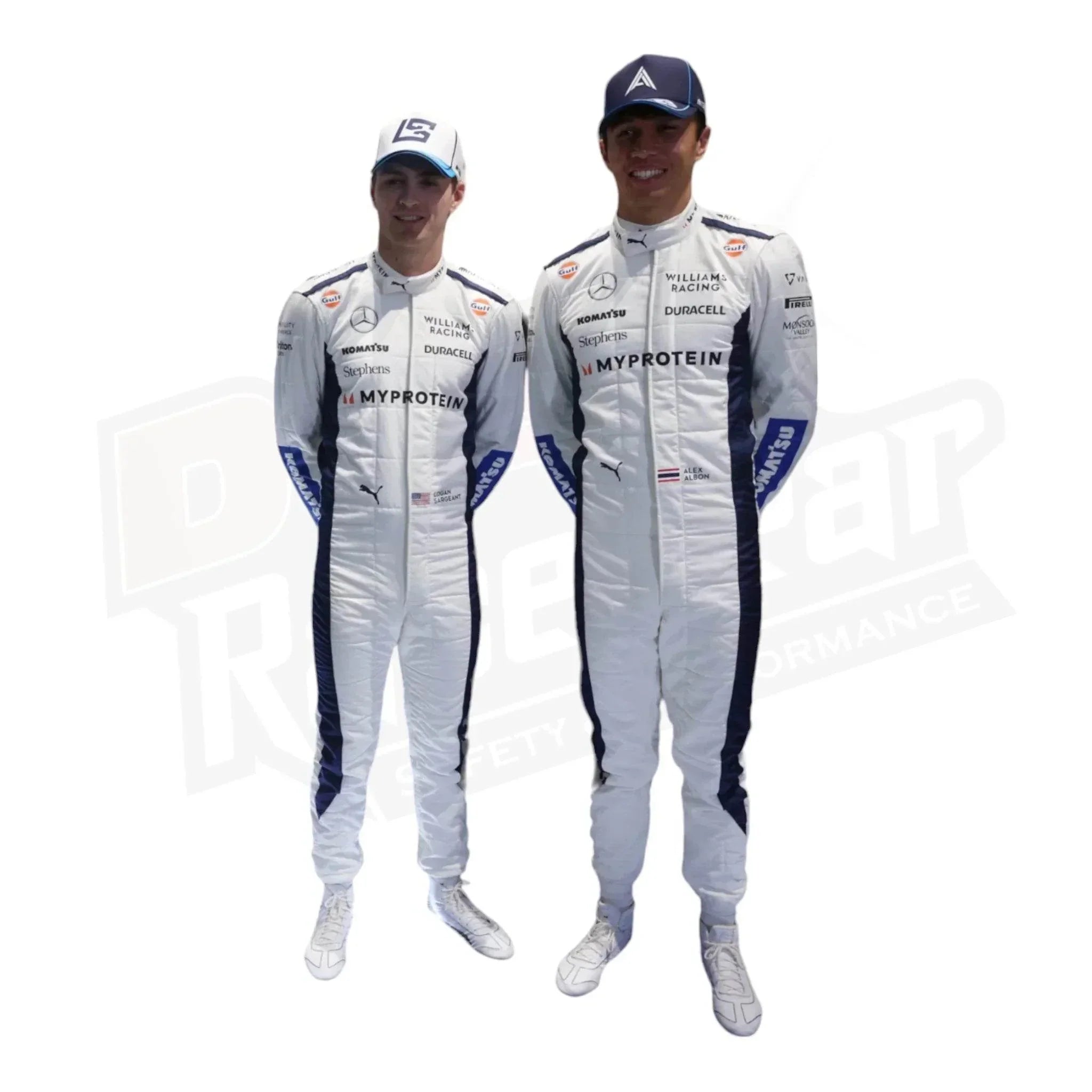 2024 Alex Albon Logan Sargeant Williams F1 Team Race Suit DASH RACEGEAR