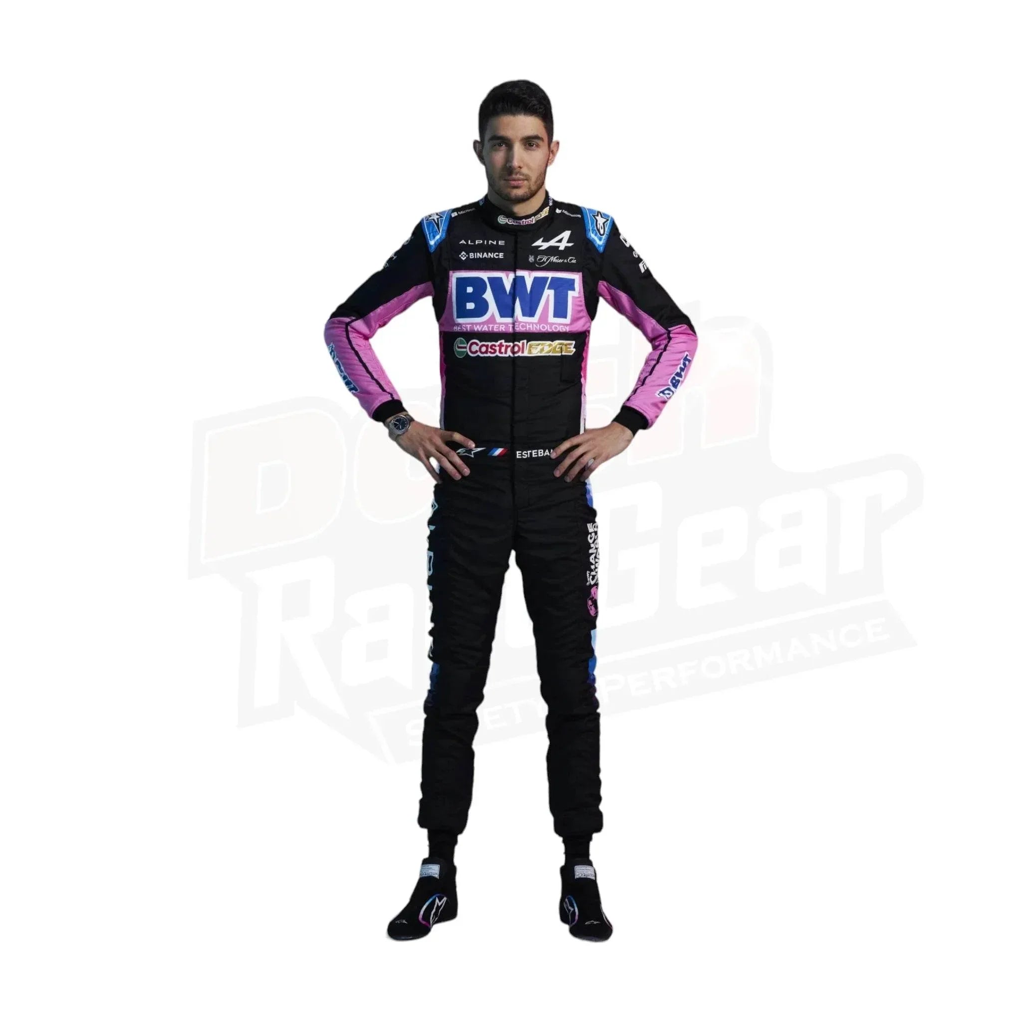 2024 bwt pierre gasly esteban ocon alpine f1 team race suit 2024 BWT Pierre Gasly Esteban Ocon Alpine F1 Team Race Suit DASH RACEGEAR