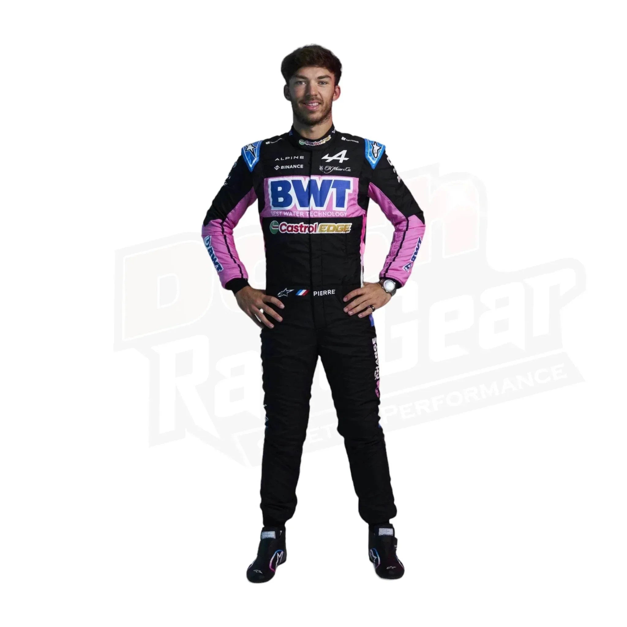 2024 bwt pierre gasly esteban ocon alpine f1 team race suit 2024 BWT Pierre Gasly Esteban Ocon Alpine F1 Team Race Suit DASH RACEGEAR