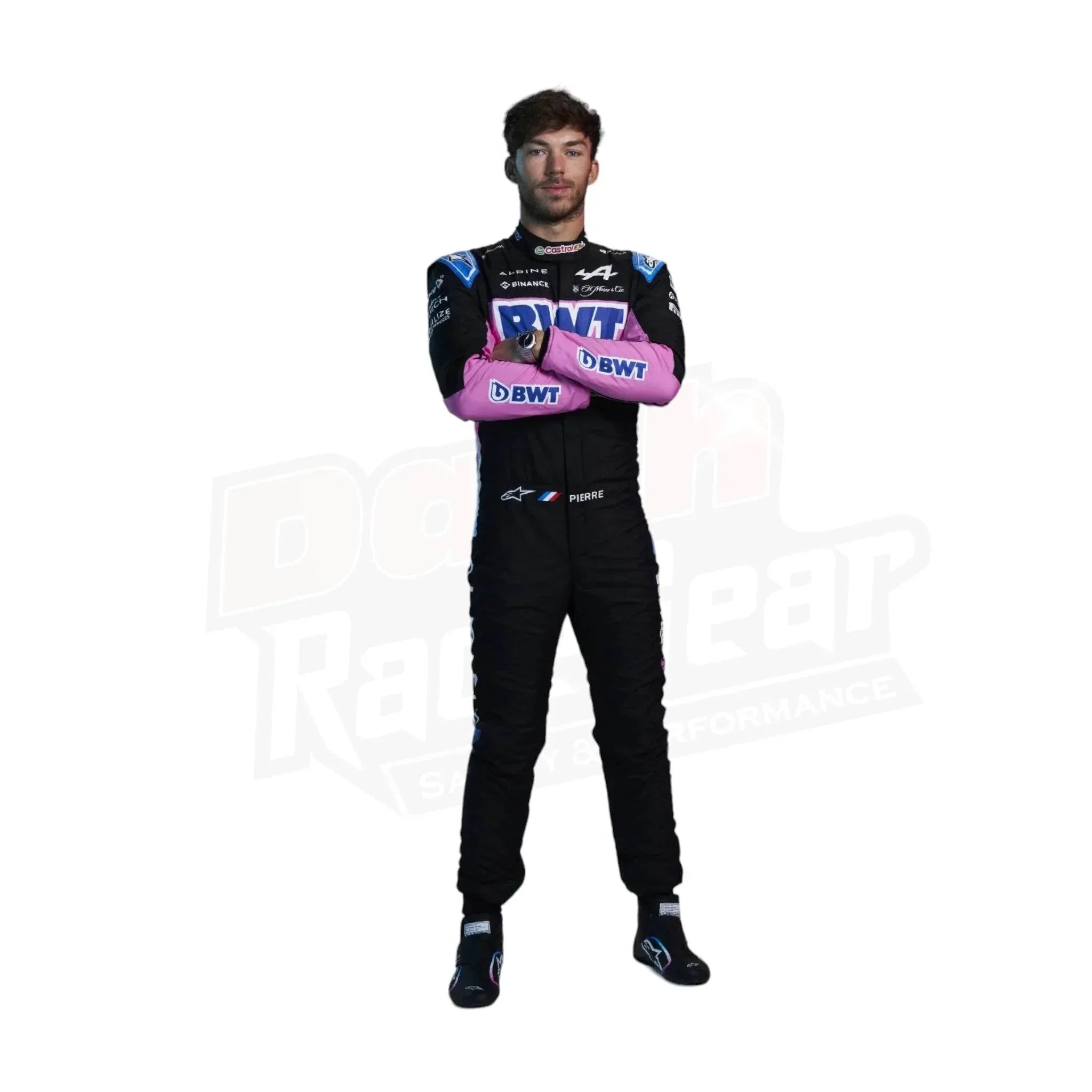 2024 bwt pierre gasly esteban ocon alpine f1 team race suit 2024 BWT Pierre Gasly Esteban Ocon Alpine F1 Team Race Suit DASH RACEGEAR