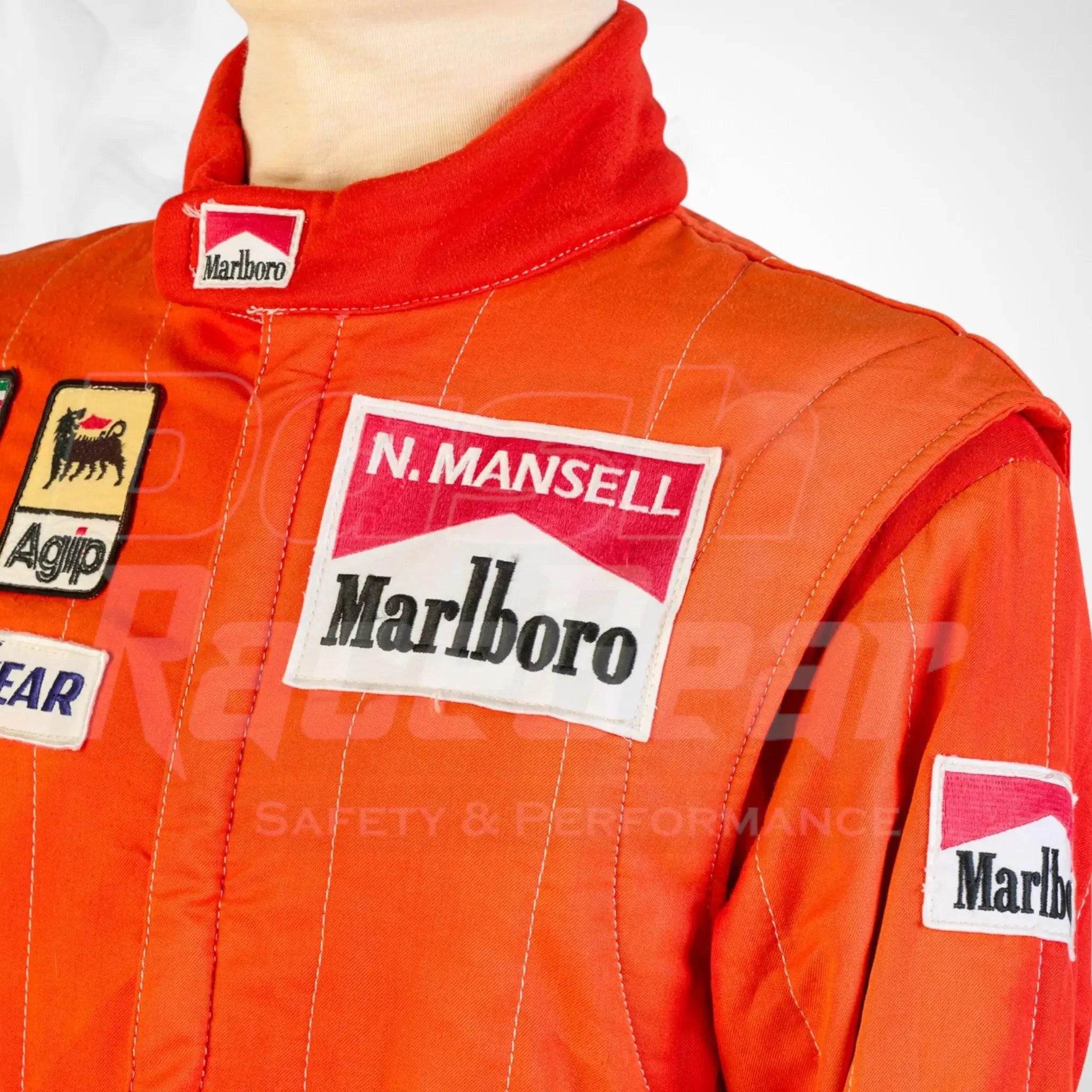 1989 scuderia ferrari stand 21 formula 1 nigel mansell’s race suit 1989 scuderia ferrari stand 21 formula 1 nigel mansell’s race suit
