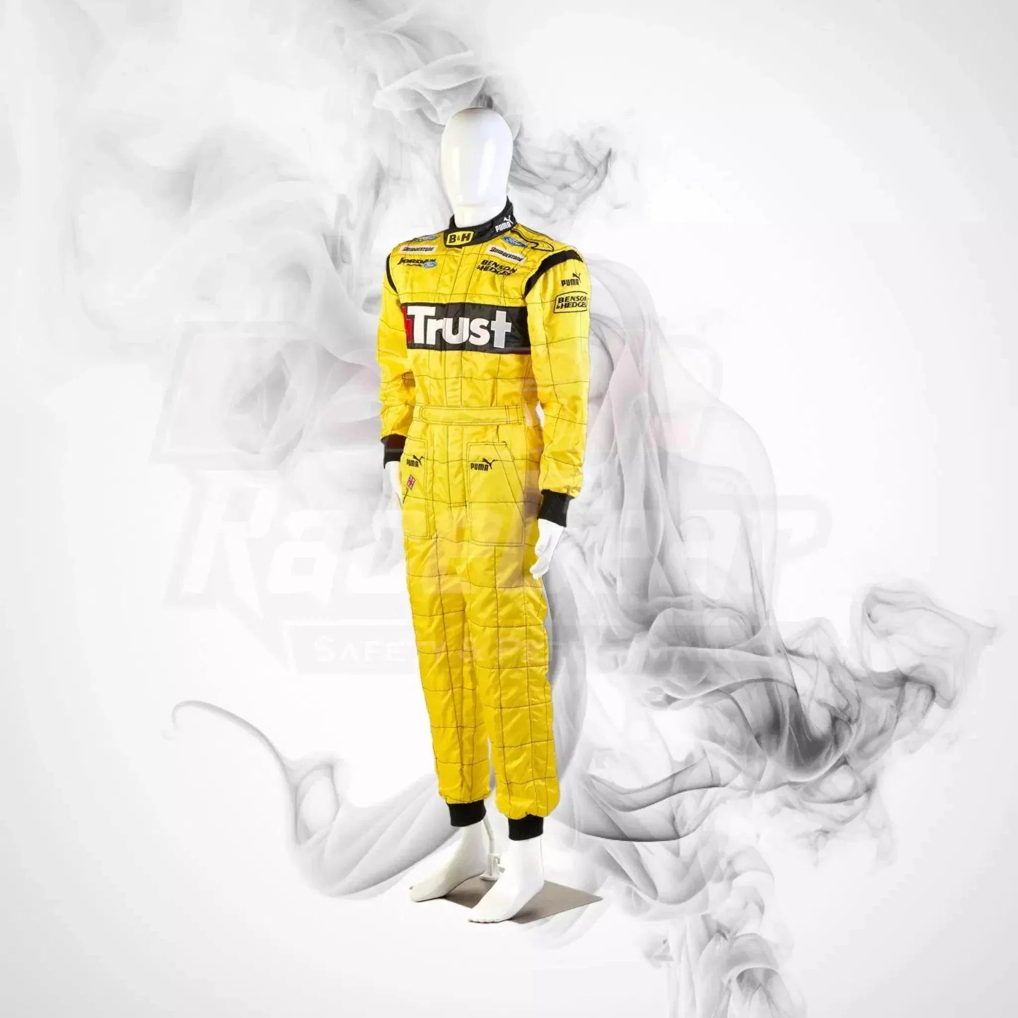 2004 jordan ford benson & hedges sparco formula 1 nigel mansell’s race suit 2004 jordan ford benson & hedges sparco formula 1 nigel mansell’s race suit