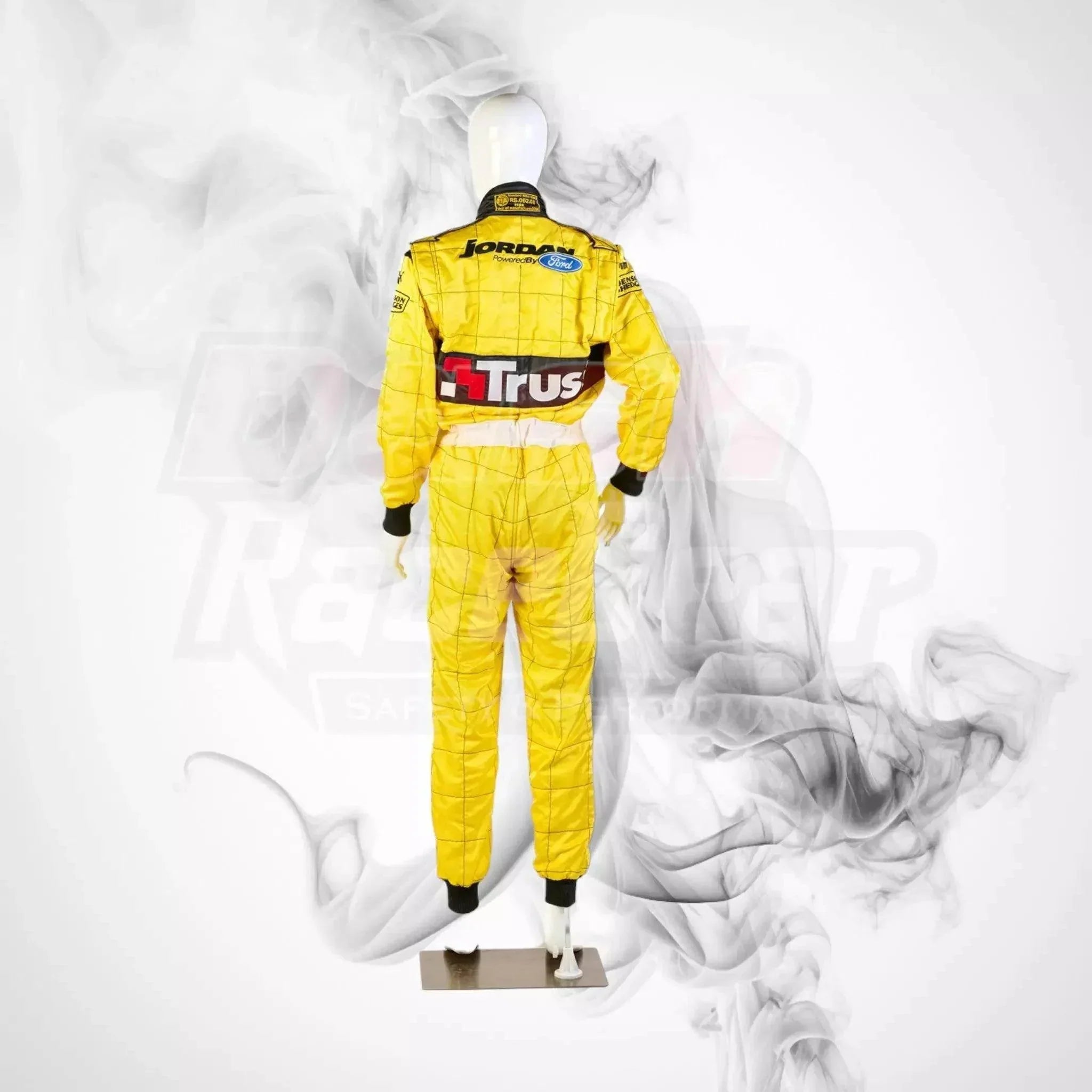 2004 jordan ford benson & hedges sparco formula 1 nigel mansell’s race suit 2004 jordan ford benson & hedges sparco formula 1 nigel mansell’s race suit