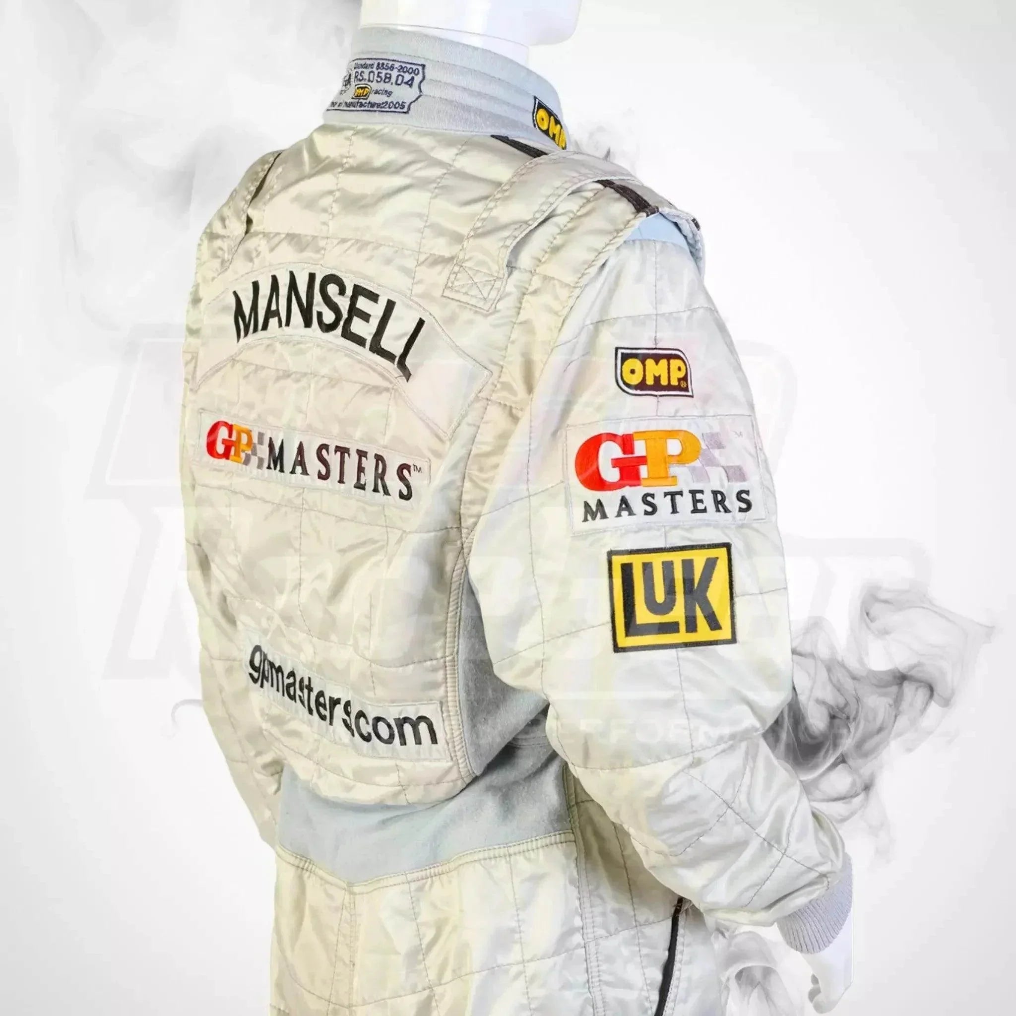 2006 omp gp masters nigel mansell’s race suit 2006 omp gp masters nigel mansell’s race suit
