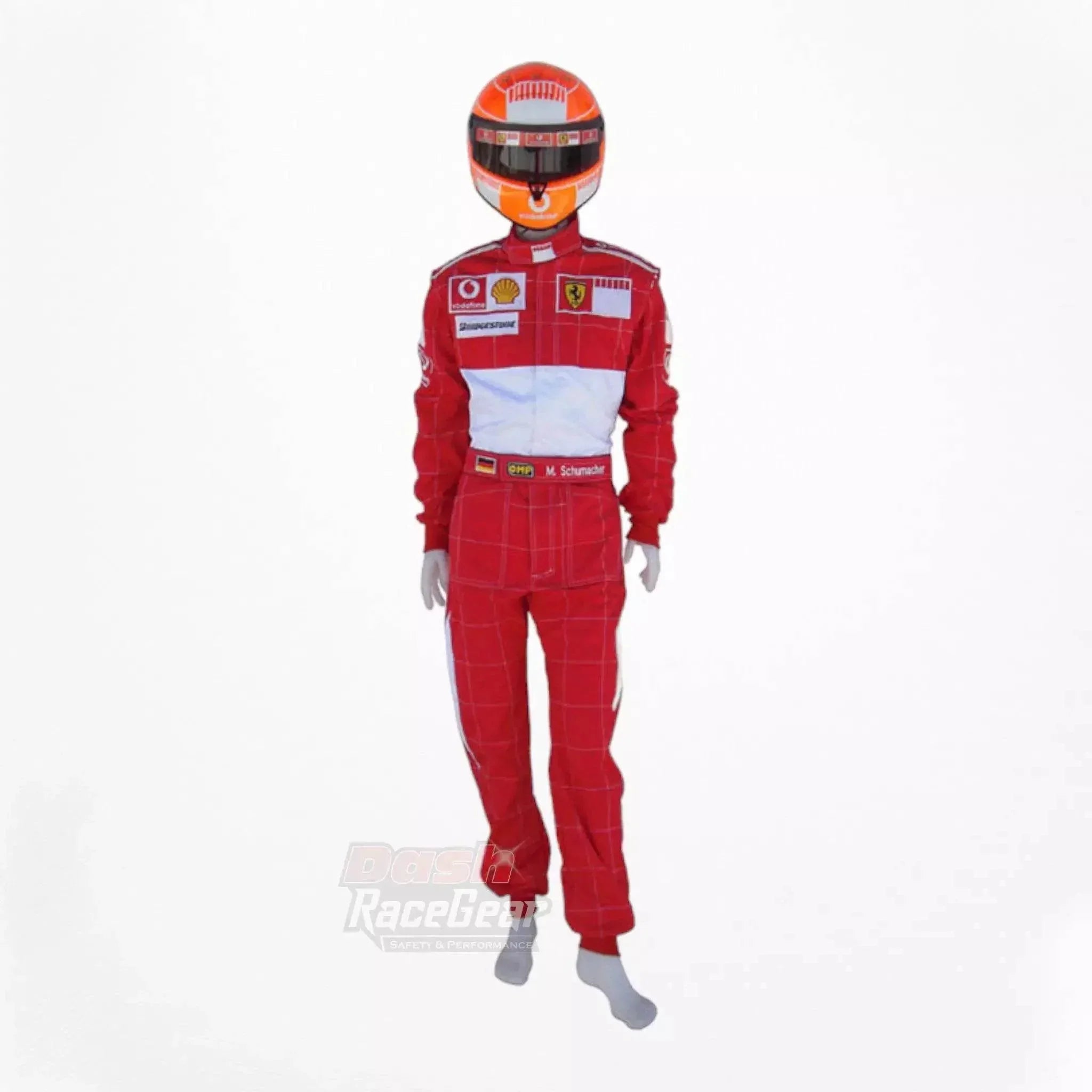 2006 michael schumacher bar code ferrari f1 embroidered racing suit 2006 michael schumacher bar code ferrari f1 embroidered racing suit