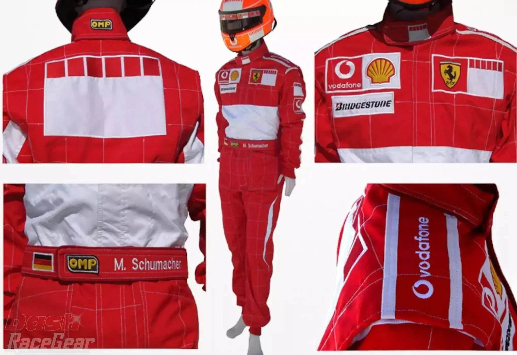 2006 michael schumacher bar code ferrari f1 embroidered racing suit 2006 michael schumacher bar code ferrari f1 embroidered racing suit