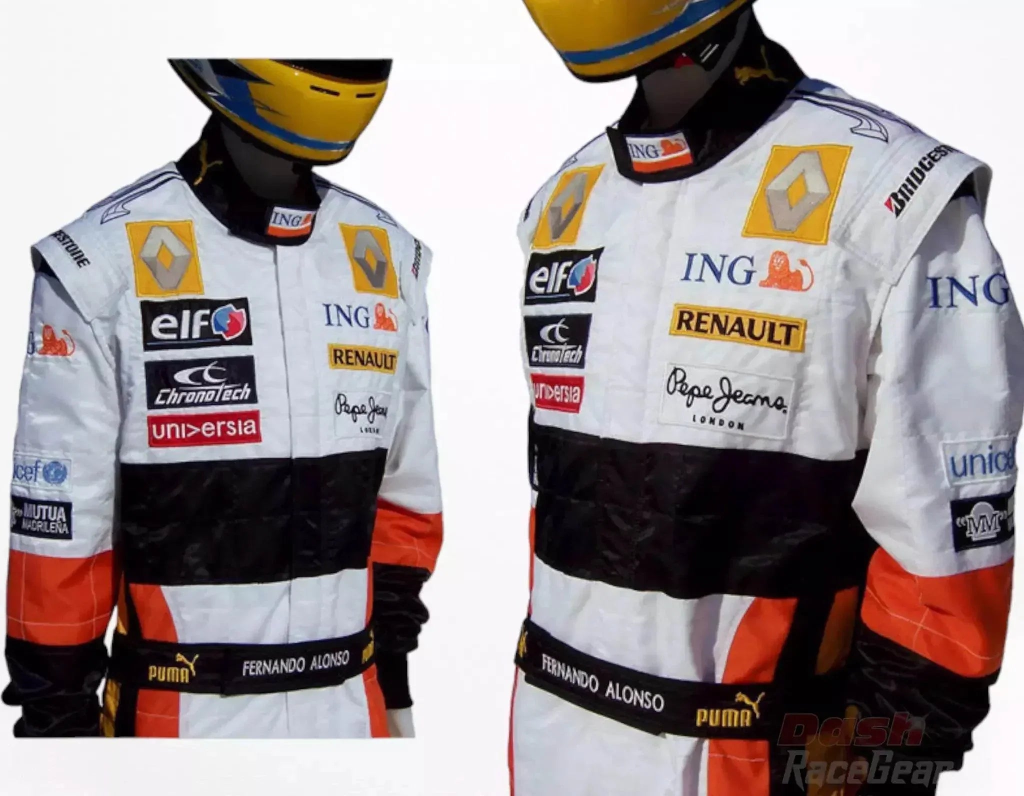 2008 fernando alonso renault f1 embroidered racing suit 2008 fernando alonso renault f1 embroidered racing suit