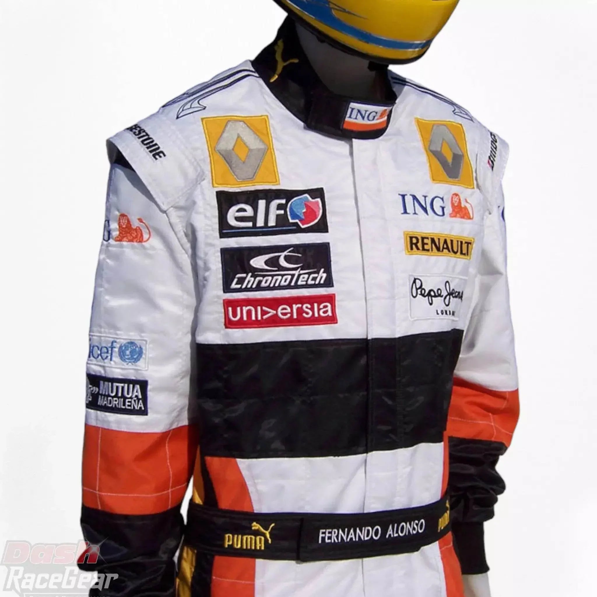 2008 fernando alonso renault f1 embroidered racing suit 2008 fernando alonso renault f1 embroidered racing suit