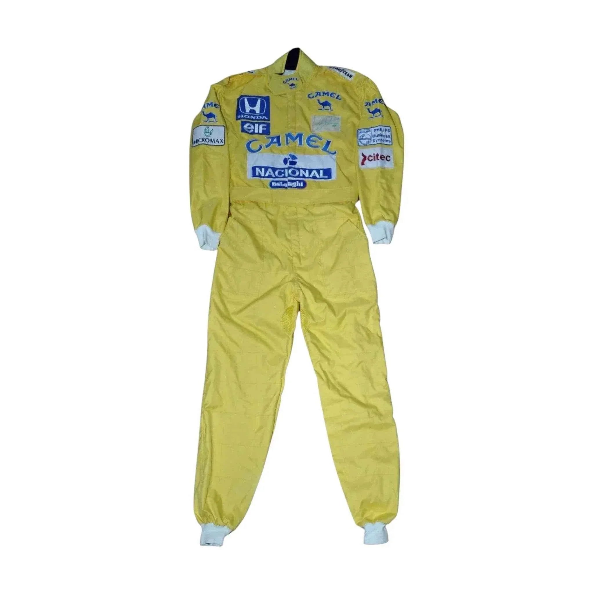 AYRTON SENNA SIGNED LOTUS 1987 F1 REPLICA Race SUIT Dash Racegear