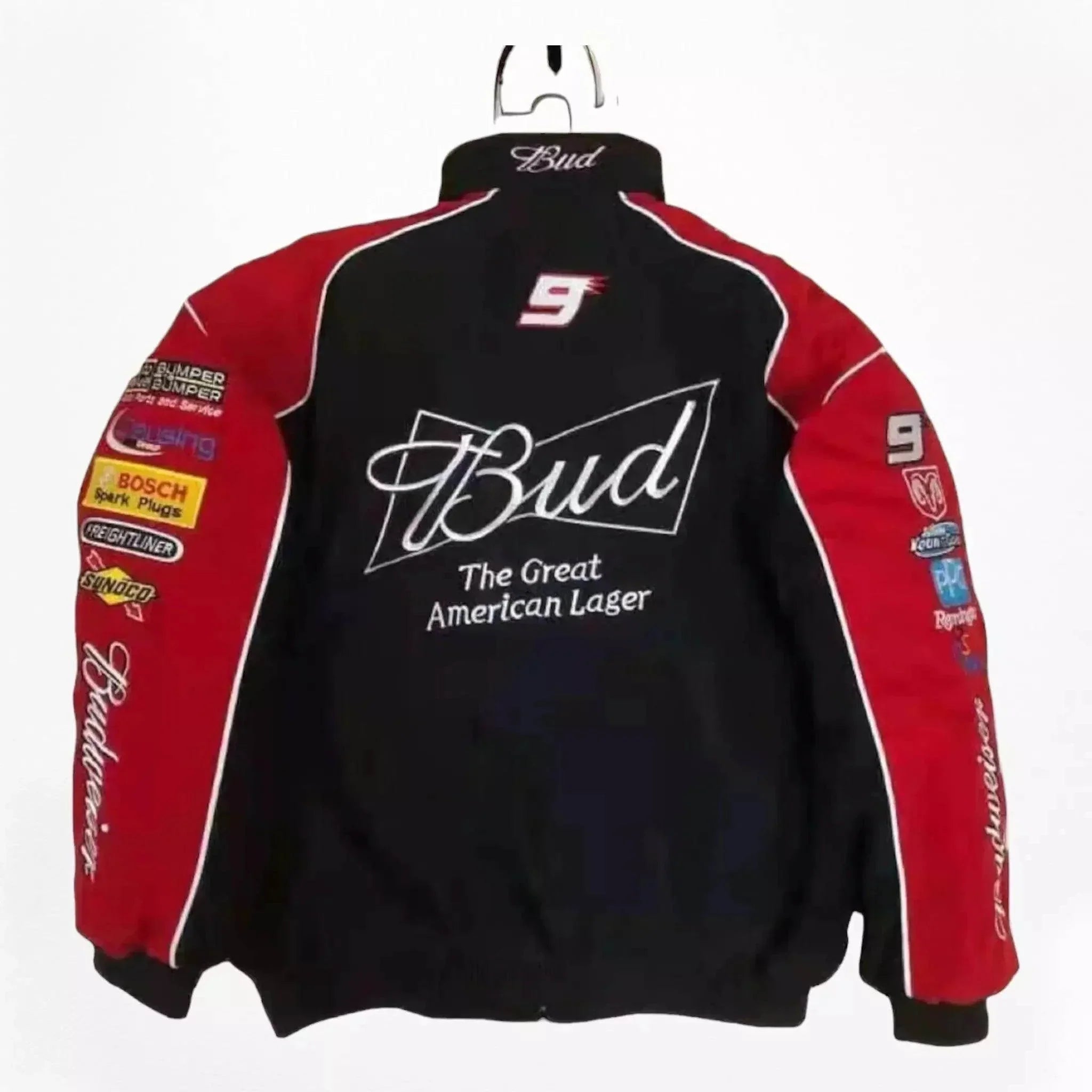 budweiser f1 official embroidered racing jacket Budweiser F1 Official Embroidered Racing Jacket DASH RACEGEAR