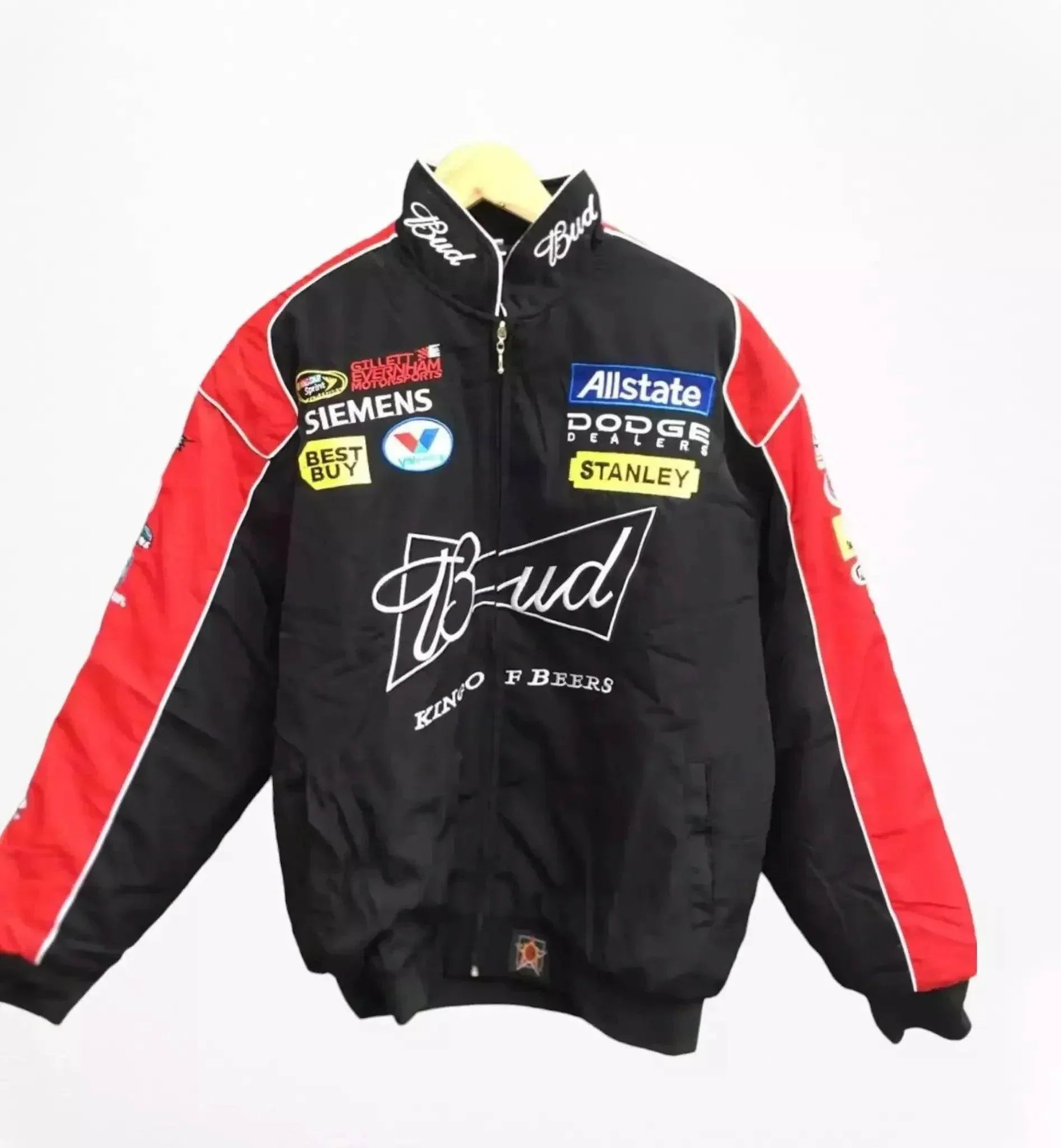 budweiser f1 official embroidered racing jacket Budweiser F1 Official Embroidered Racing Jacket DASH RACEGEAR