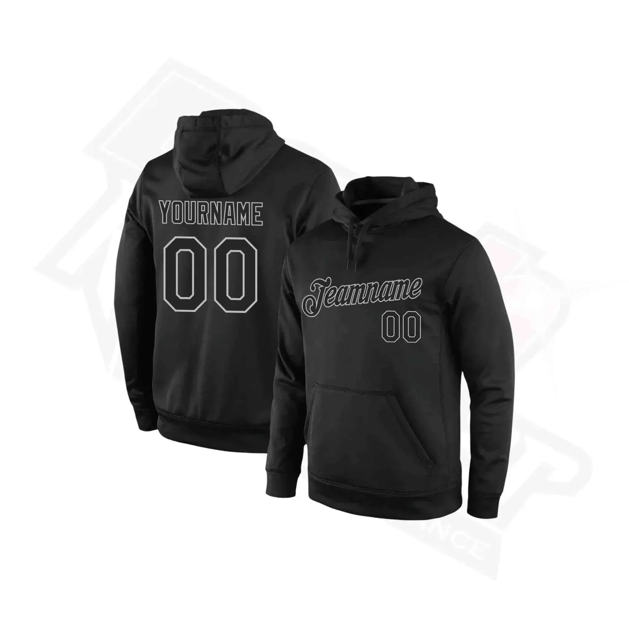 custom stitched black & gray sports pullover hoodie Custom Stitched Black & Gray Sports Pullover Hoodie Dash Racegear