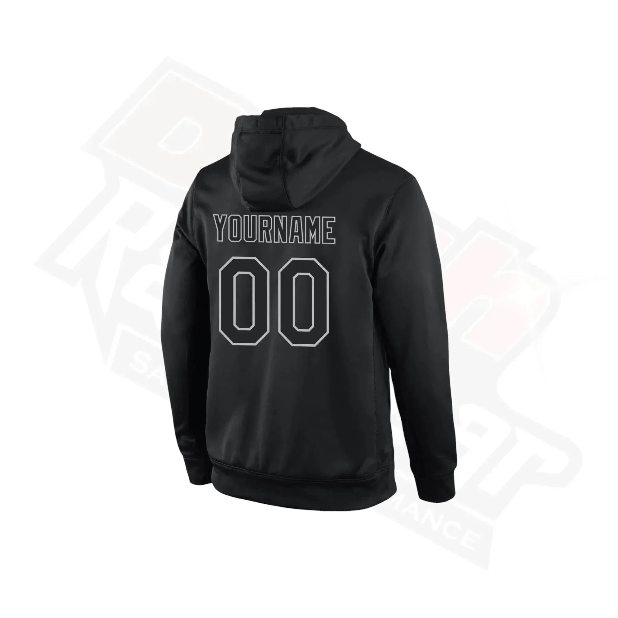 custom stitched black & gray sports pullover hoodie Custom Stitched Black & Gray Sports Pullover Hoodie Dash Racegear