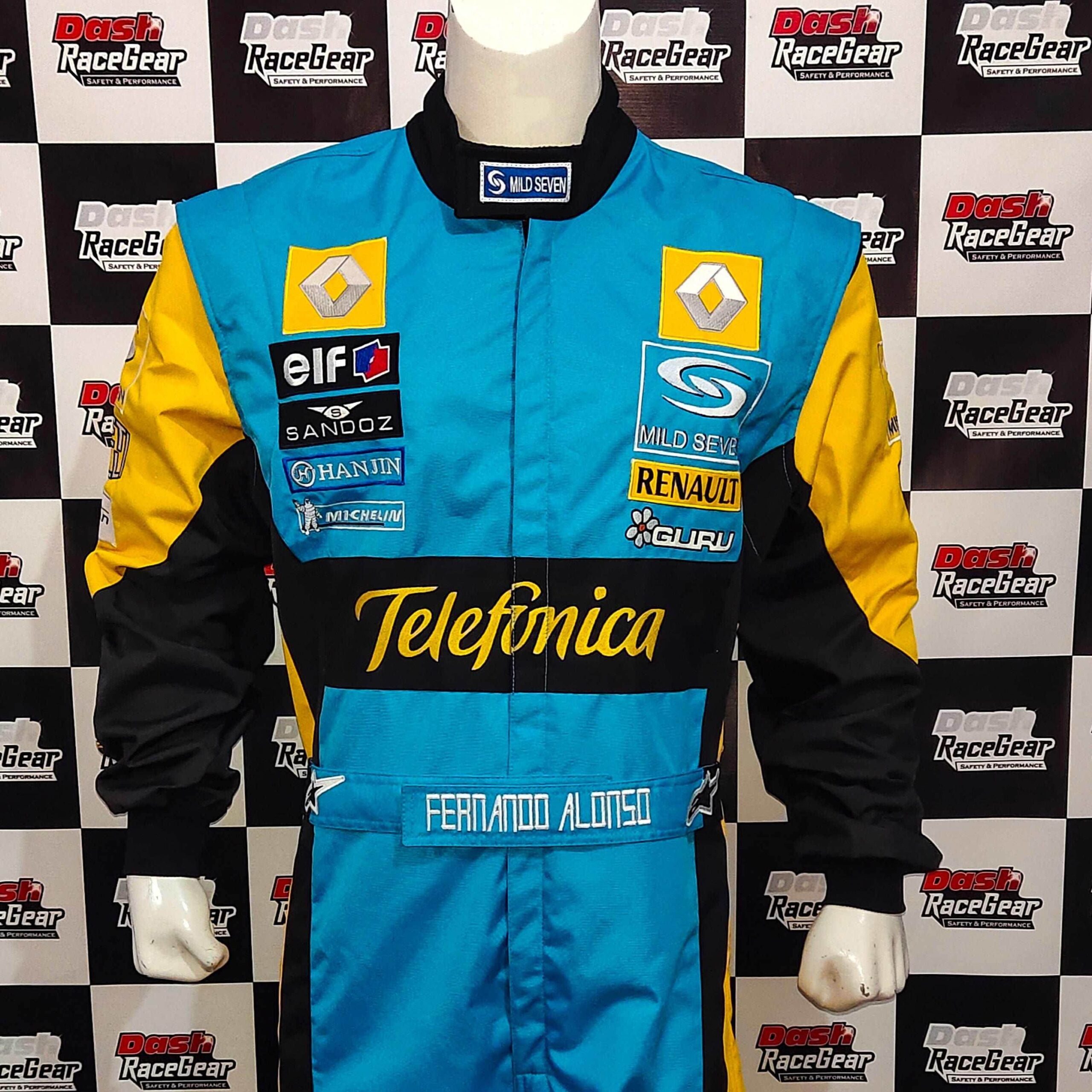 Fernando Alonso 2006 F1 Replica Embroidered Racing Suit / Renault F1 Dash Racegear