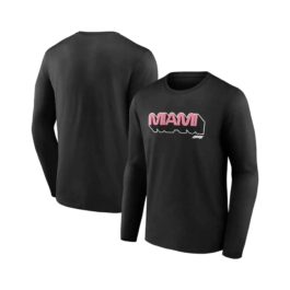 Formula 1 Miami Wordmark Graphic Long Sleeve T-Shirt Black