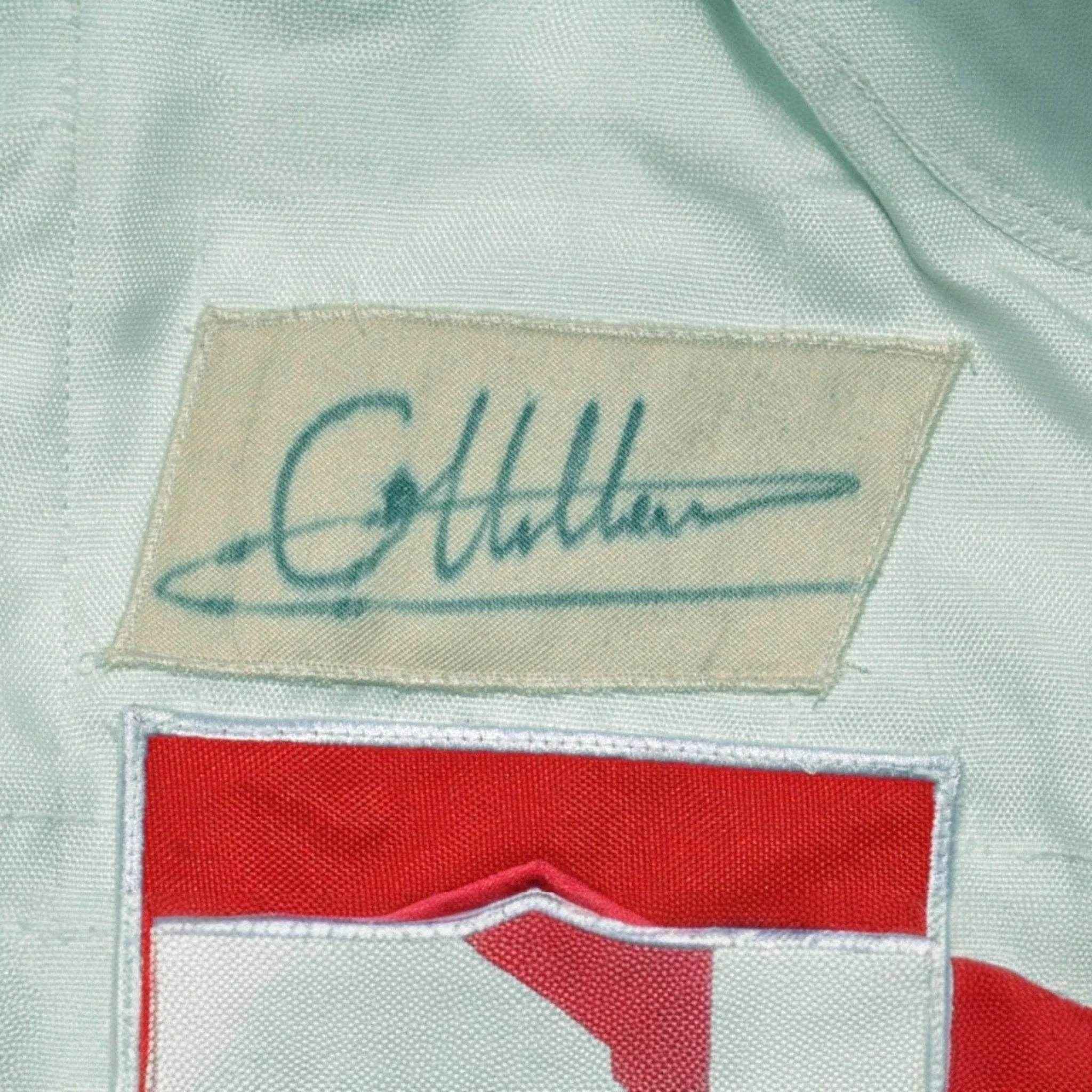 gilles villeneuve signed ferrari 1980 f1 replica race suit GILLES VILLENEUVE SIGNED Ferrari 1980 F1 REPLICA Race SUIT Dash Racegear