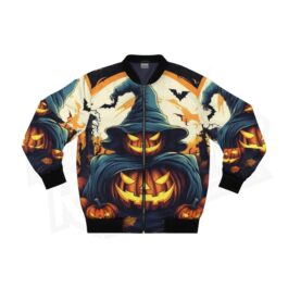 Halloween Jack O Lantern Unisex Bomber Jacket