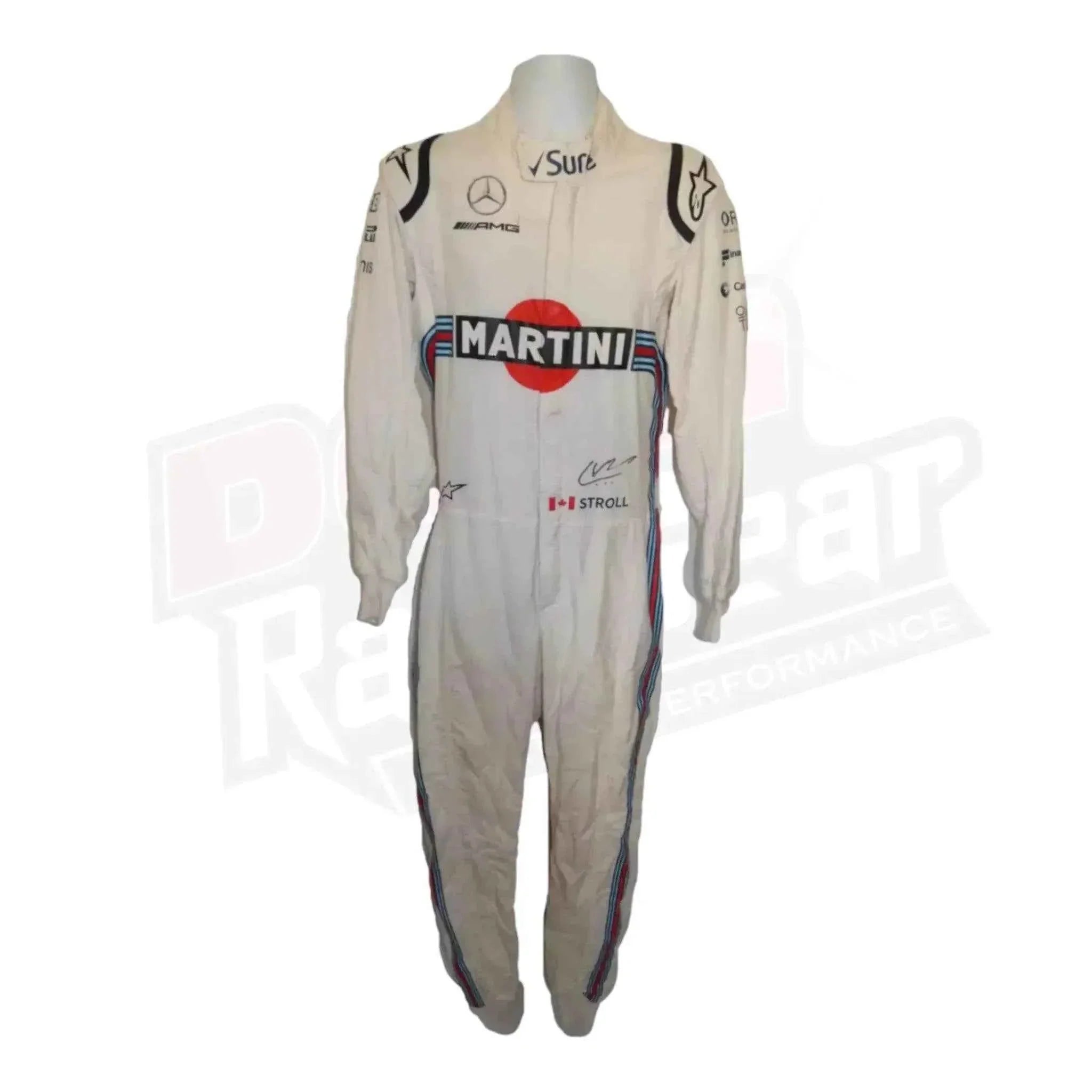 Lance Stroll Signed 2018 Williams Martini Race suit KIDS Dash Racegear
