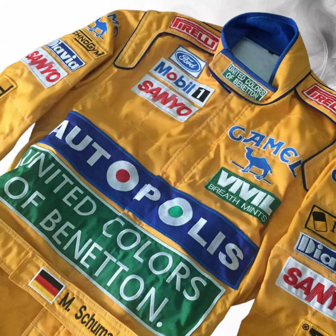 michael schumacher 1992 replica racing suit Michael Schumacher 1992 Replica Racing Suit DASH RACEGEAR