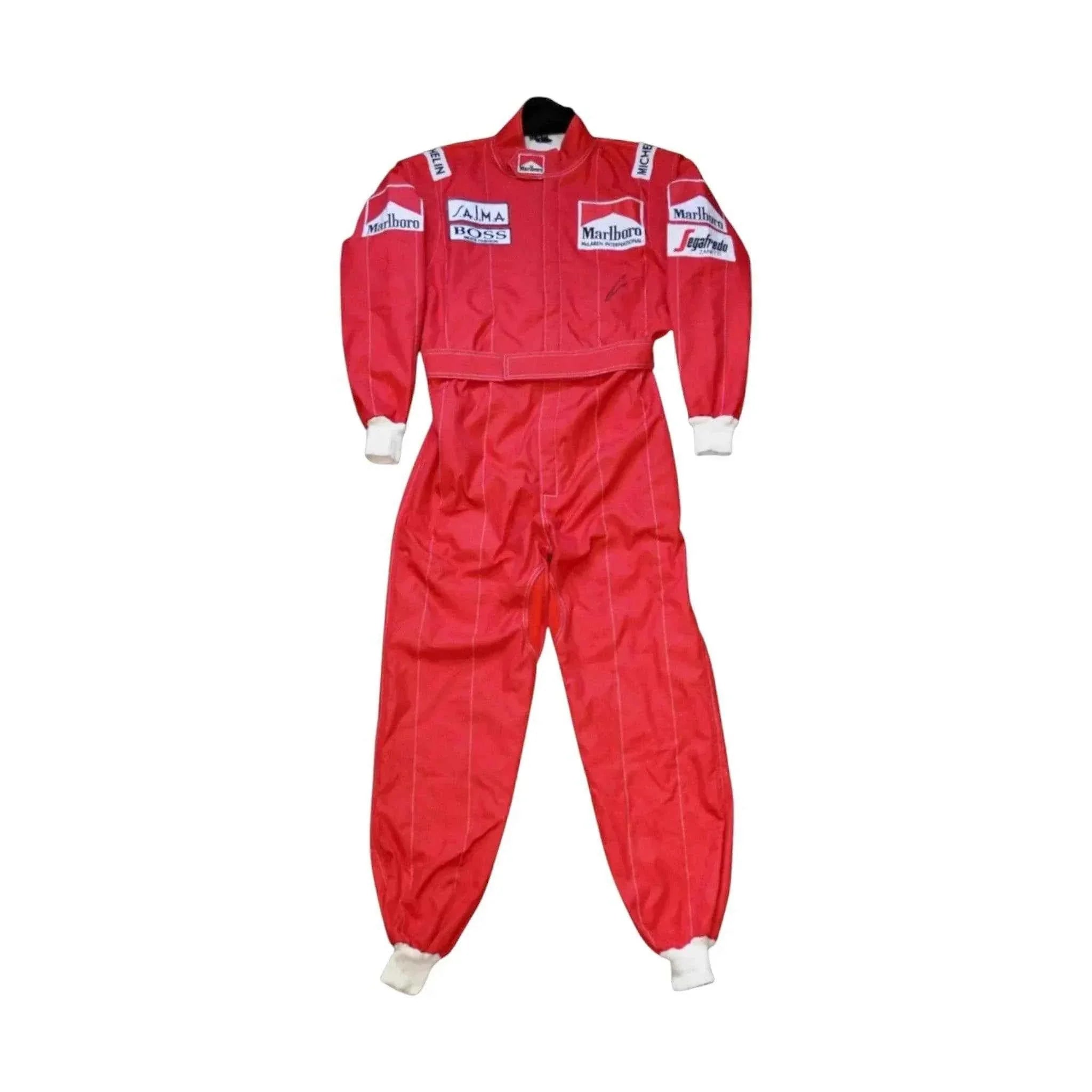 niki lauda signed mclaren 1984 f1 replica race suit NIKI LAUDA SIGNED McLaren 1984 F1 REPLICA Race SUIT Dash Racegear