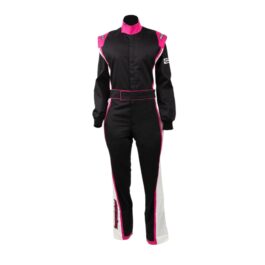RACECHICK FIERCE WOMEN’S AUTO RACING SUIT SFI 3.2A/1 (BLACK/PINK)