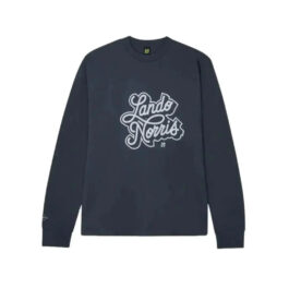 SCRIPT PETROL BLUE LONG SLEEVE TEE