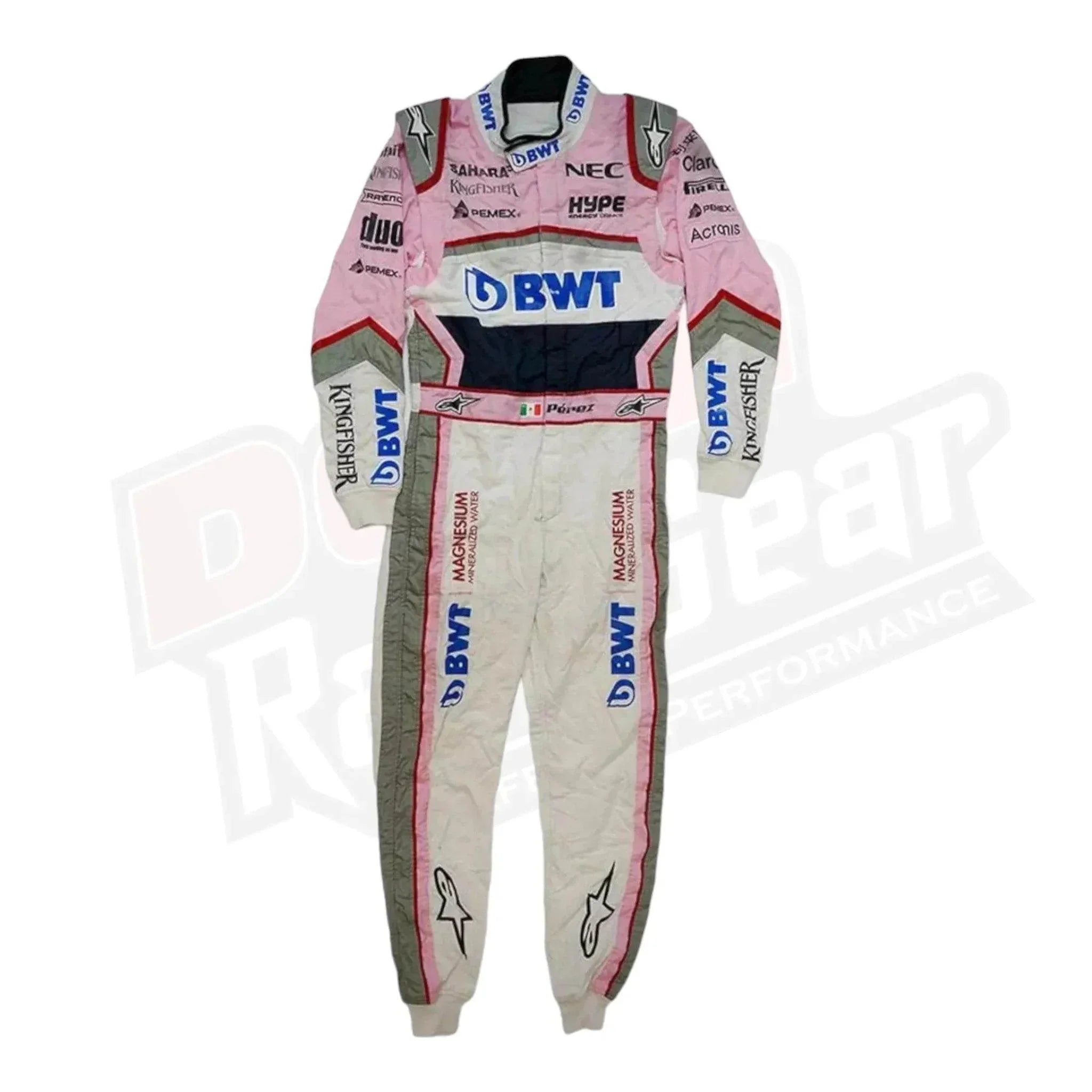 SERGIO PEREZ 2018 RACE SUIT SAHARA FORCE INDIA F1 TEAM DASH RACEGEAR