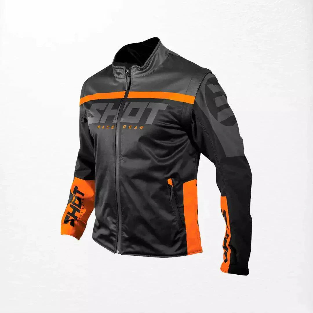 Shot Softshell Lite 2.0 Enduro Jacket Black-Orange DASH RACEGEAR