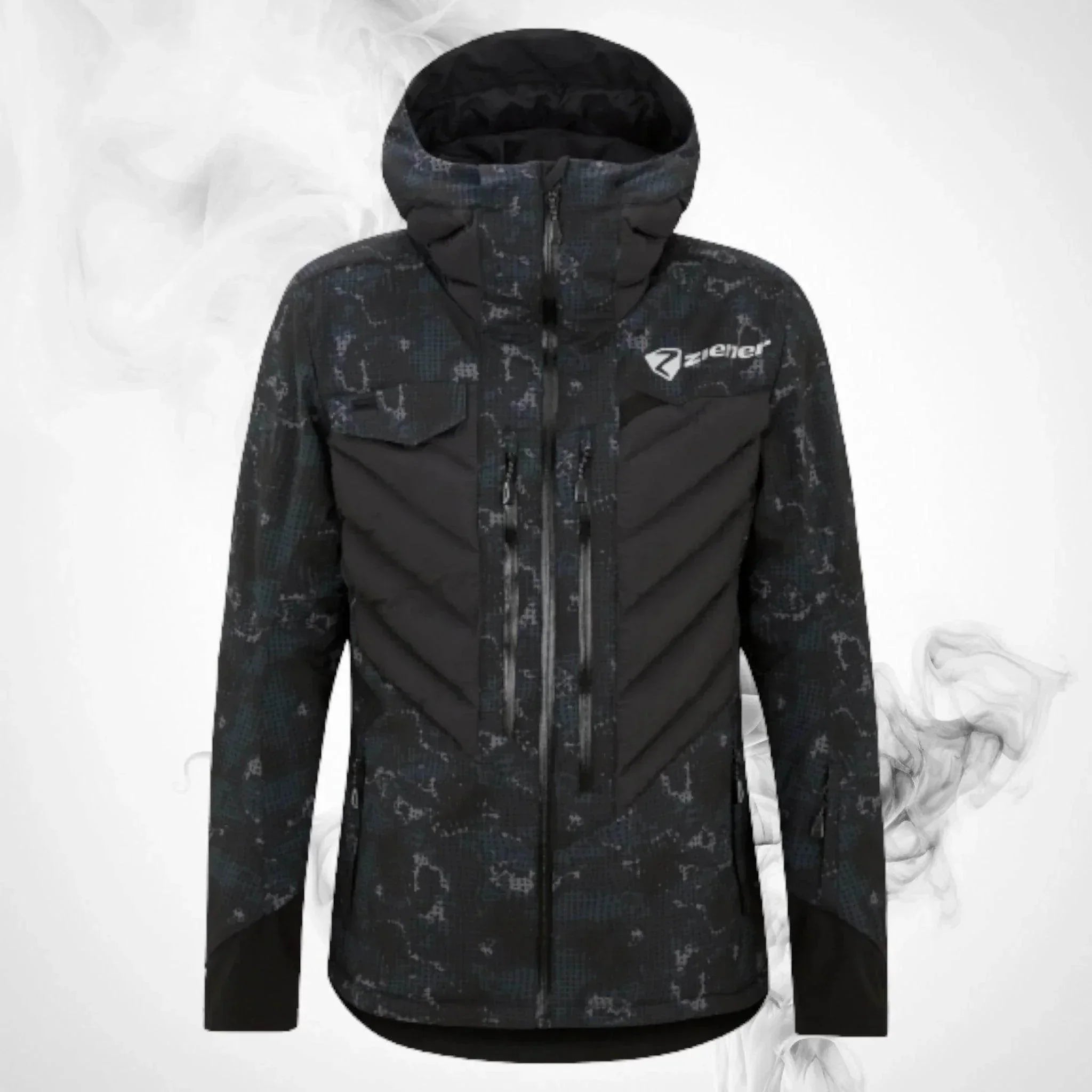 ski ziener rce coach jacket man black foggy print Ski Ziener RCE Coach Jacket Man Black Foggy Print DASH RACEGEAR