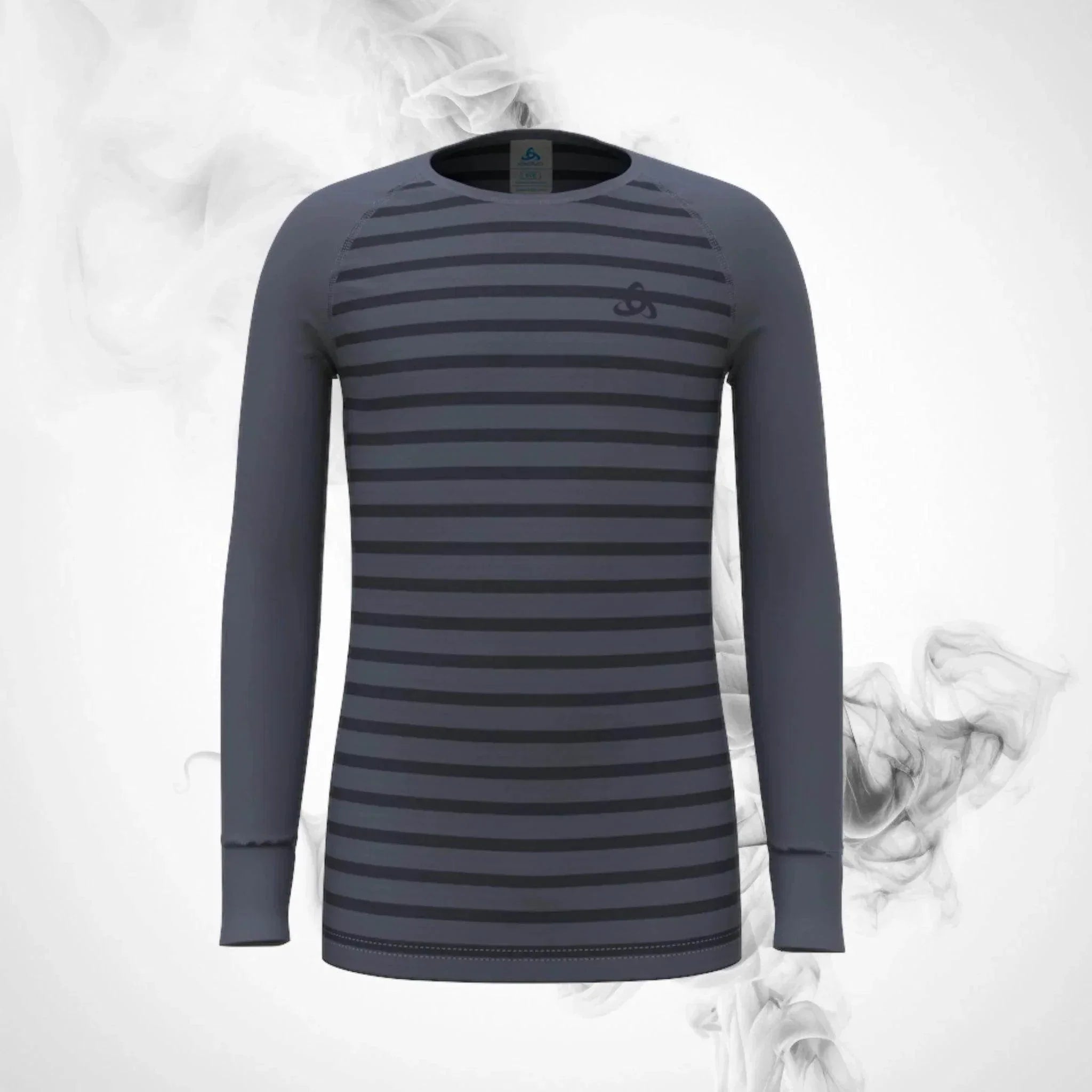 ski termoactive t shirt odlo active warm eco kids stripes bl top crew neck l/s 2023/24 Ski Termoactive T-shirt Odlo Active Warm Eco Kids Stripes BL Top Crew Neck L/S - 2023/24 Dash Racegear